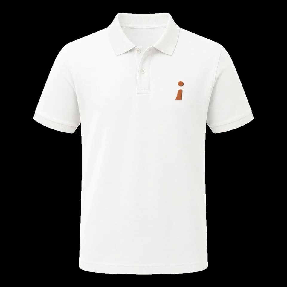 Polo blanco para uniformidad corporativa
